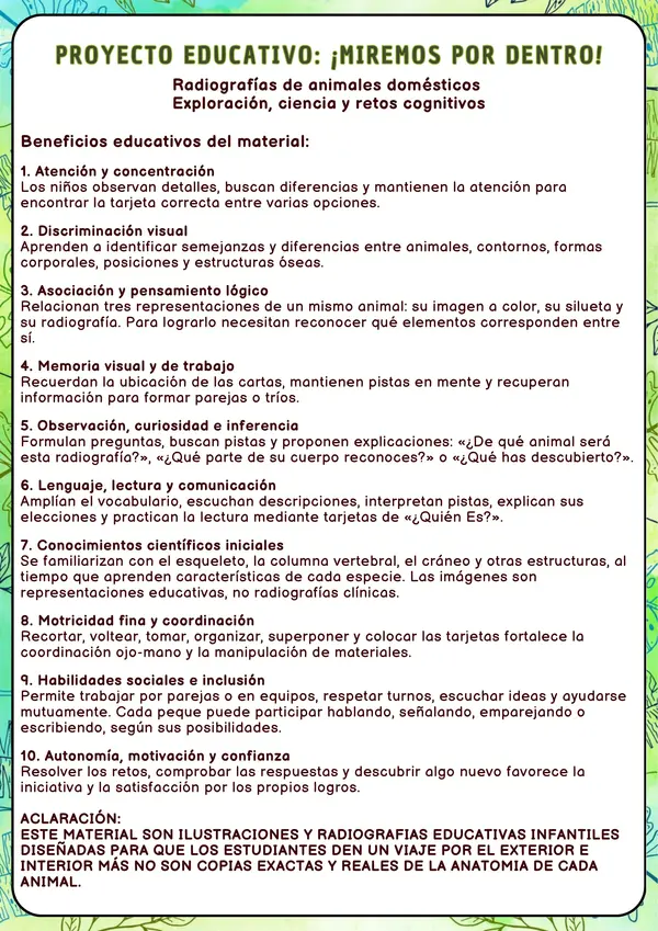 Proyecto Radiografías: Animales Domésticos