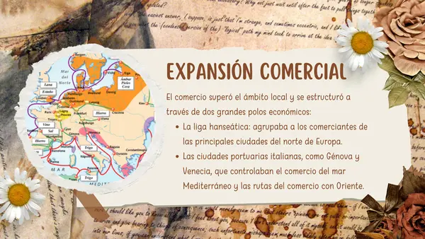 7° Desarrollo del comercio y renacimiento de la vida urbana en la Edad Media