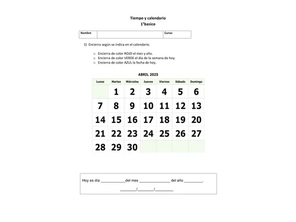 Tiempo y calendario