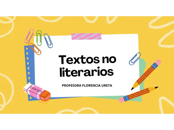 TEXTOS NO LITERARIOS 