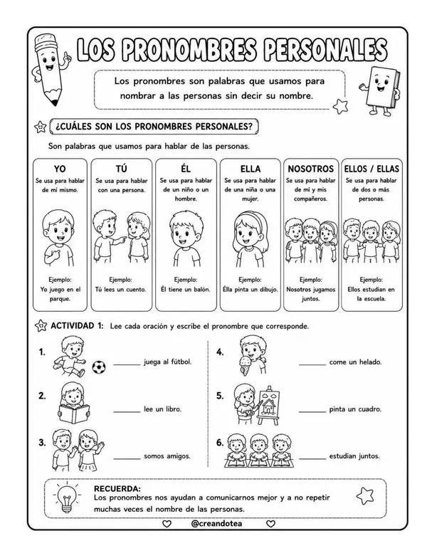 guia de pronombres personales