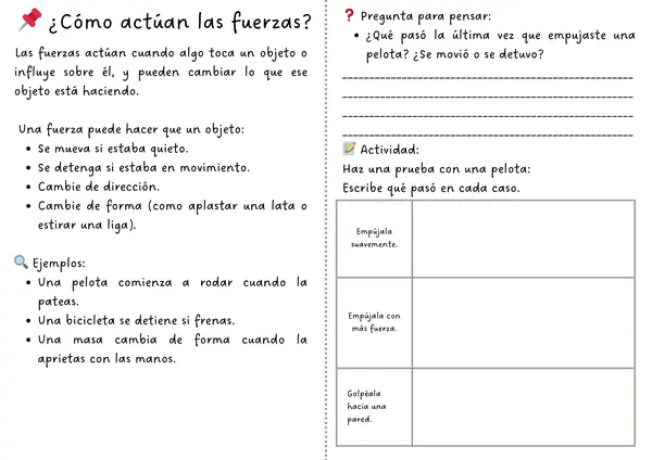 Cuadernillo "Fuerza en acción" 