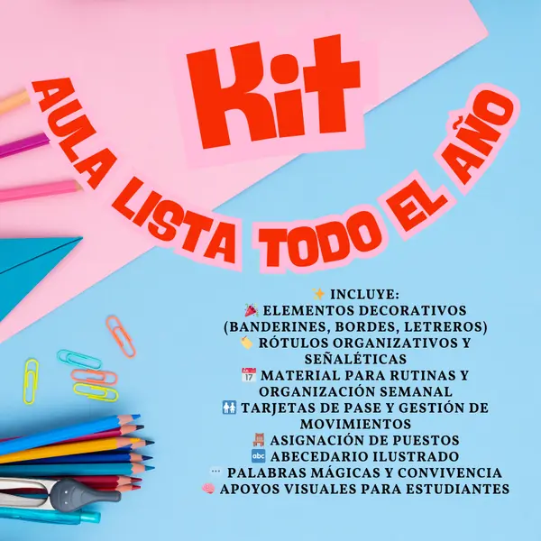 📦 Mega Kit Imprimible — Aula Lista Todo el Año