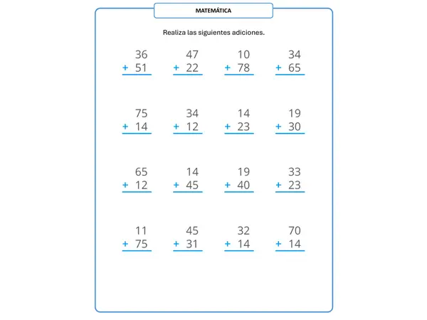 Adiciones sin reserva