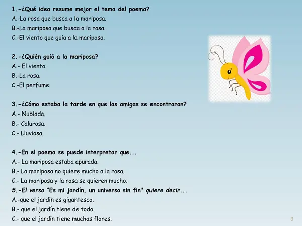 Poemas para trabajar comprensión lectora