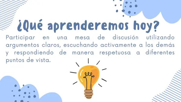 PPT: Mesa de discusión | Estrategia para desarrollar la argumentación oral