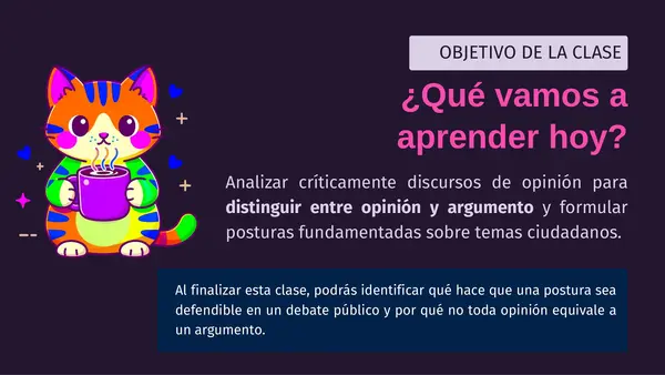 Formular y comunicar una opinión informada