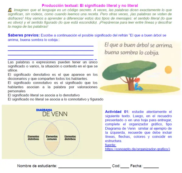 06M1SEM7 - Propiedades del texto: literal y no literal