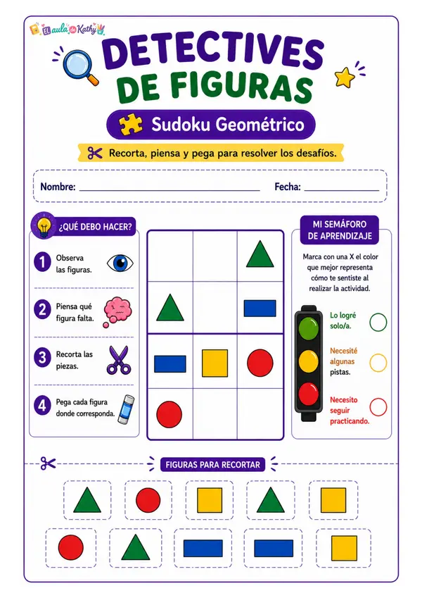 🧩 Detectives de Figuras: Sudoku Geométrico