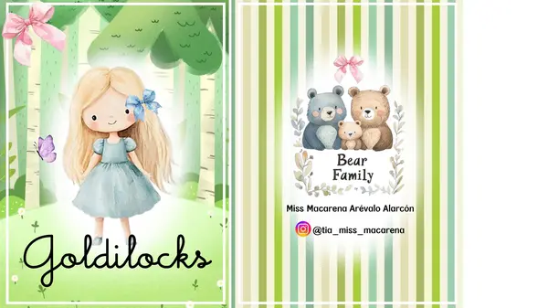 Goldilocks and the three bears flashcards