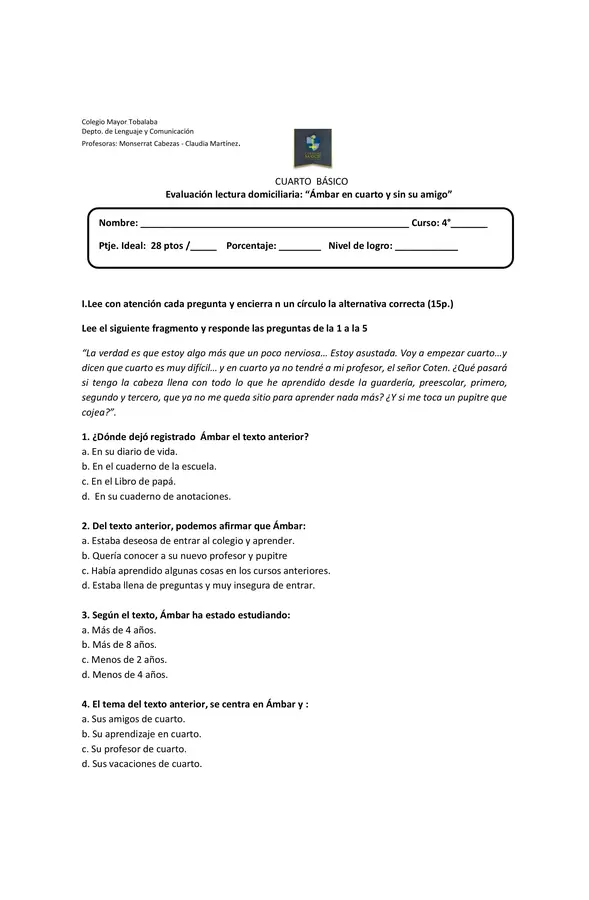 Prueba ámbar en cuarto y sin su amigo 