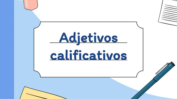 Adjetivos calificativos