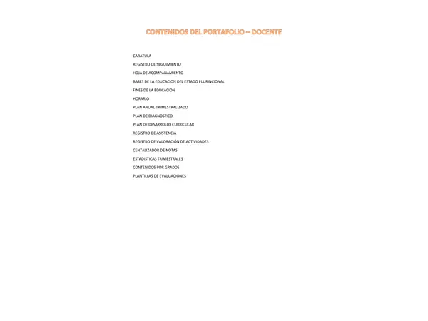CONTENIDOS DE PORTAFOLIO
