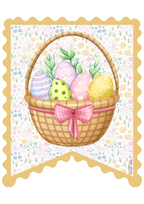 Banderín Feliz Pascua