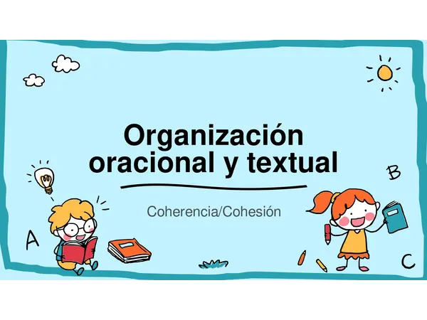 Organización oracional y textual