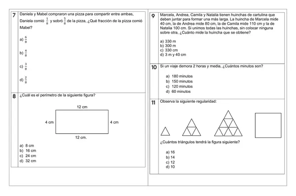 simce matemática editable
