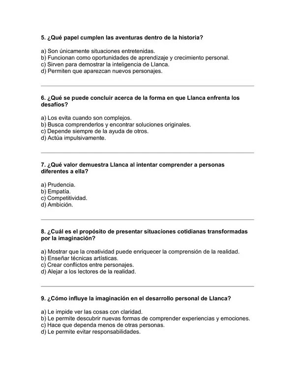 Prueba del libro " El increíble mundo de Llanca” (Alicia Morel)