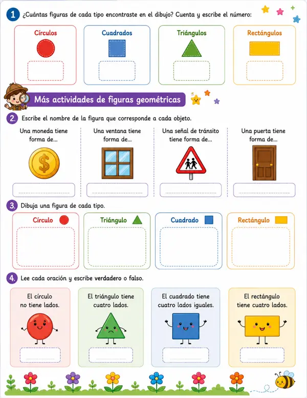 Detective de formas: Figuras geométricas 1° Básico
