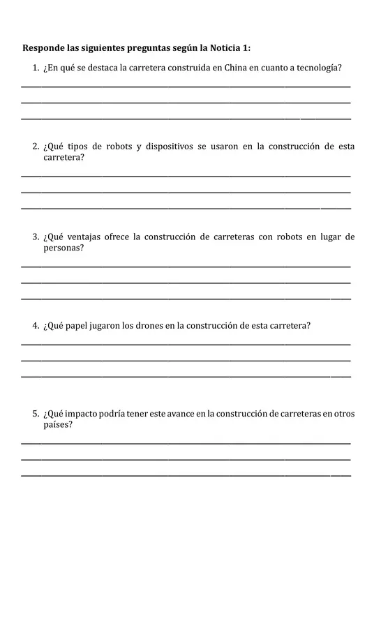 Noticias Comprensión Lectora