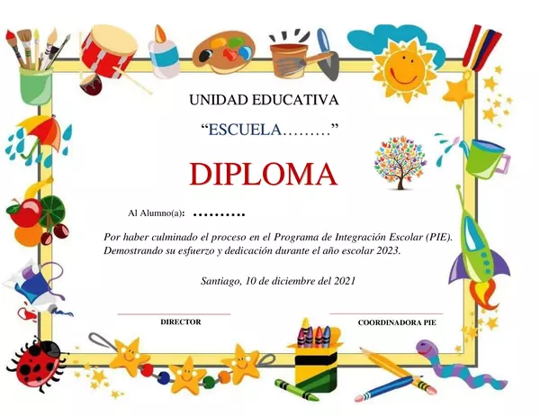 Diplomas PIE editable