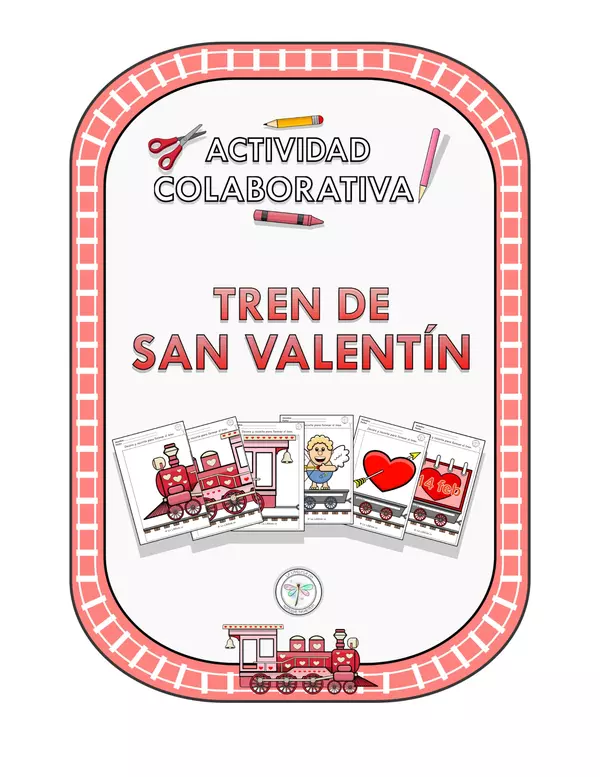 Actividad Colaborativa San Valentín Tren Febrero Amor