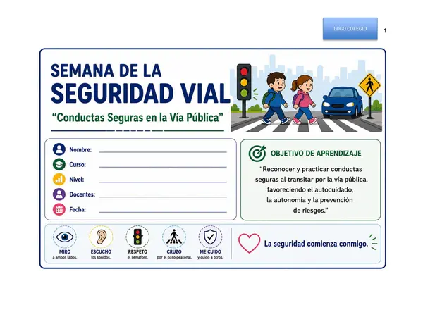 Semana de la educación vial-PIE-ESCUELA ESPECIAL- ESCUELA REGULAR (TEA-DI)