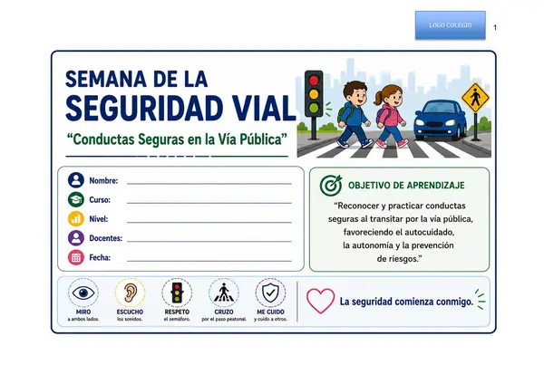 Semana de la educación vial-PIE-ESCUELA ESPECIAL- ESCUELA REGULAR (TEA-DI)