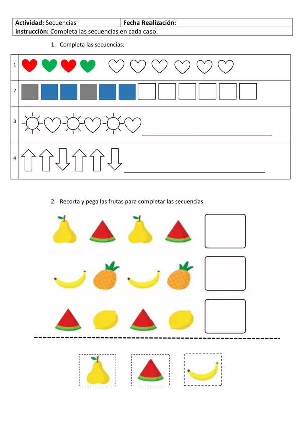 Guía de secuencias preescolar