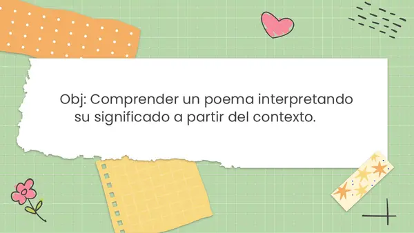 Comprensión de poemas: interpretación del lenguaje figurado.