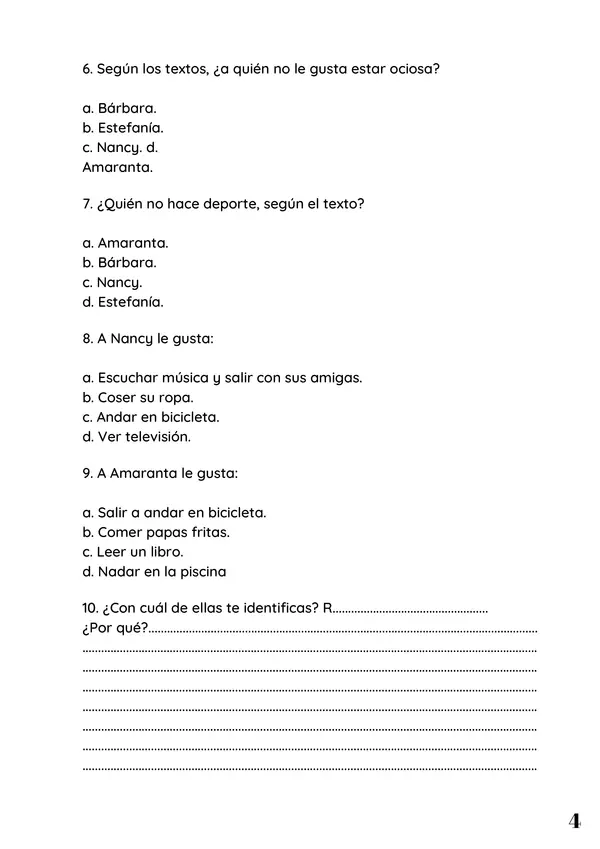 Ensayo de Lenguaje 4° Básico + Hoja de Respuestas y Pauta