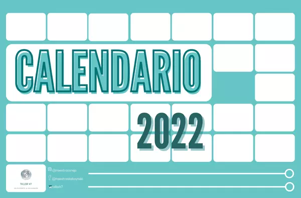 Calendario 2022. Organizador.
