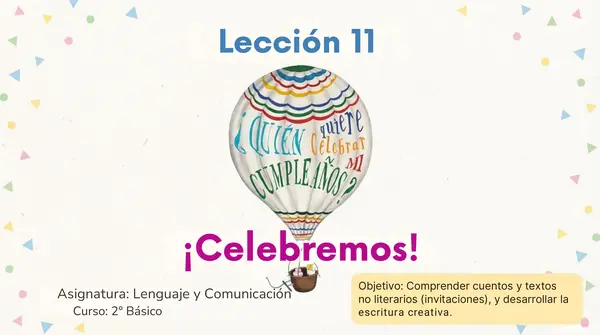 Lección 11 "Celebremos" 2° Básico Leo primero