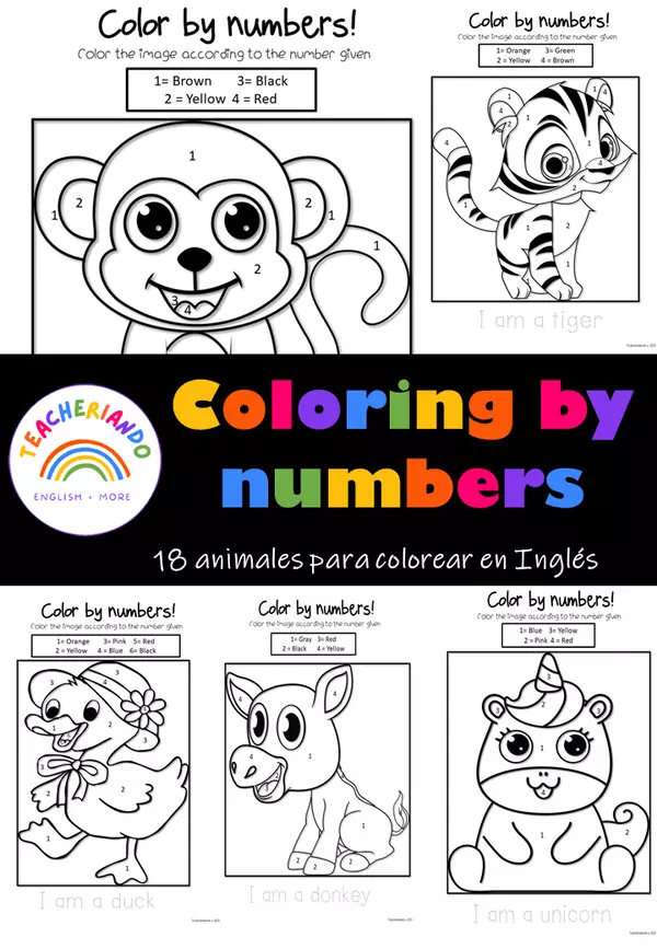 Coloring by numbers - Animals edition 