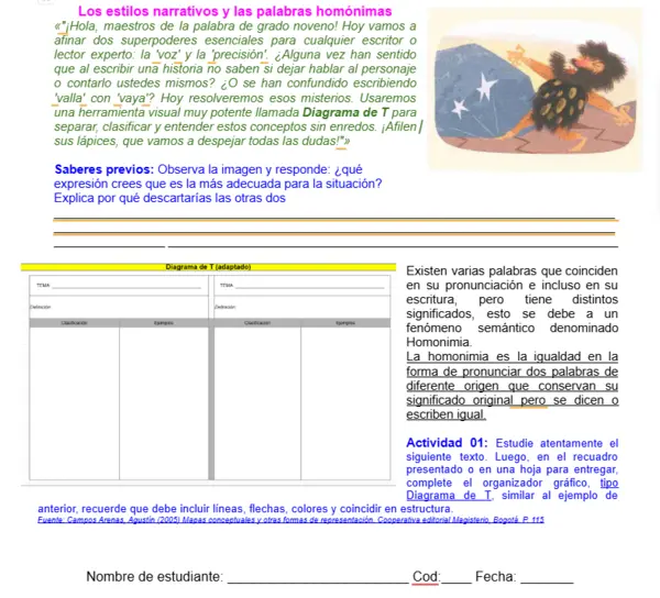 09M1SEM7 - Los estilos narrativos y las palabras homónimas