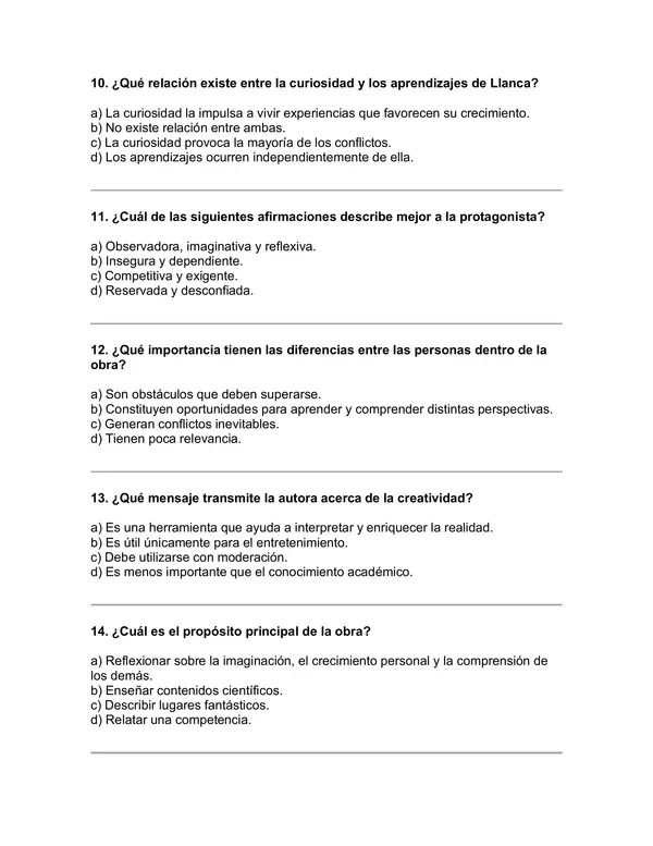 Prueba del libro " El increíble mundo de Llanca” (Alicia Morel)
