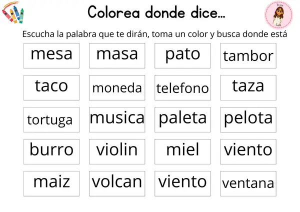 Actividades lectura 1° básico