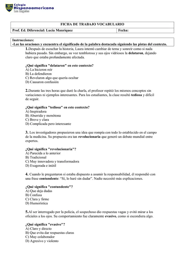 VOCABULARIO