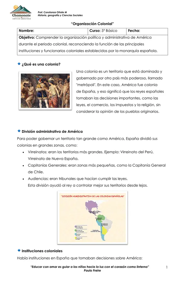 Organización colonial