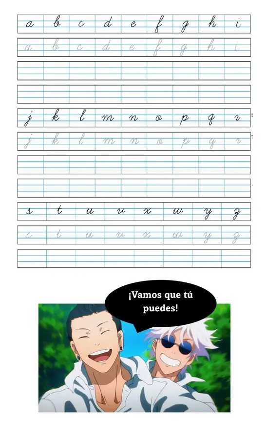 Cuadernillo de caligrafía (reforzamiento) 
