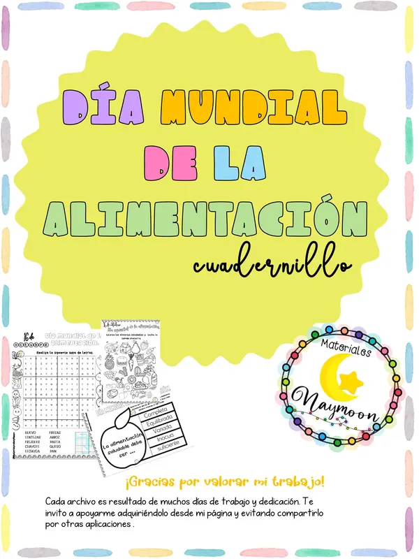 Cuadernillo día mundial de la alimentación.