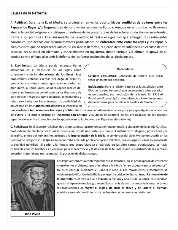 Guía N° 4: “La ruptura de la unidad religiosa en Europa”