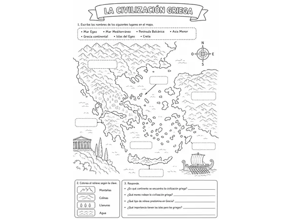 Ubicación y relieve de Grecia