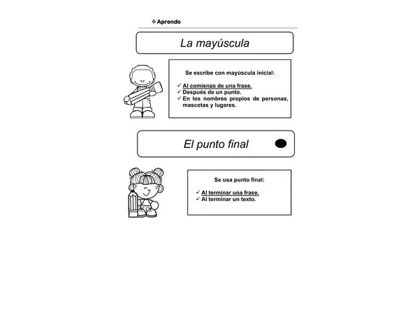 Creación de frases 1° básico