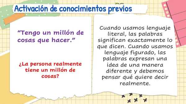 Comprensión de poemas: interpretación del lenguaje figurado.