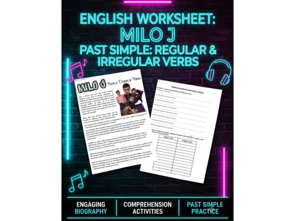 English worksheet: MILO J + Past Simple