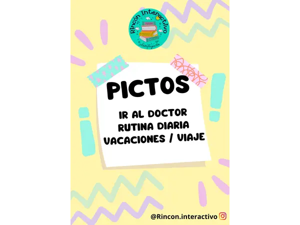 PICTOGRAMAS (IR AL DOCTOR, RUTINA DIARIA Y VACACIONES/VIAJES)