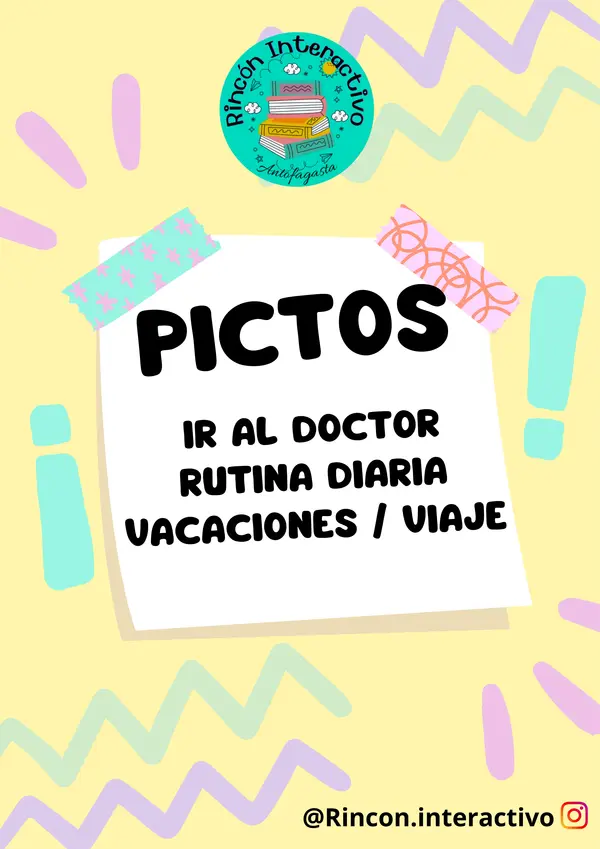 PICTOGRAMAS (IR AL DOCTOR, RUTINA DIARIA Y VACACIONES/VIAJES)