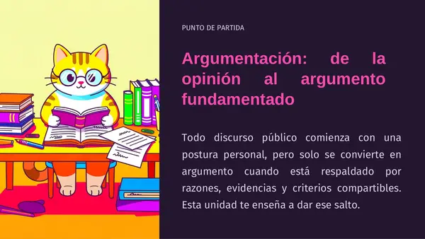Formular y comunicar una opinión informada