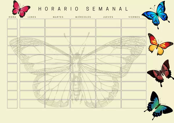 HORARIO SEMANAL MARIPOSA