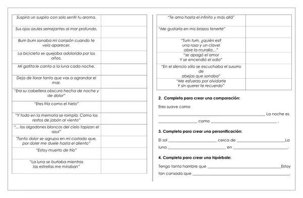 Guía de trabajo - Figuras literarias - 7° básico (Lengua y literatura)